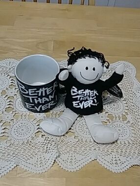 NWT gift idea for birthday, Russ Berrie cup with stuffed doll